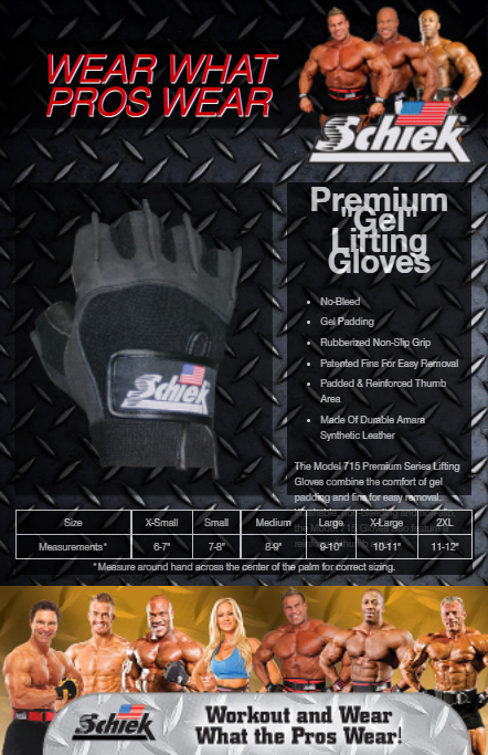 Model 540 Lifting Gloves with Wrist Wraps – Schiek Sports