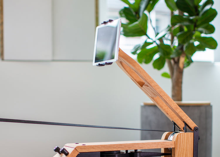 WaterRower Tablet Arm in use