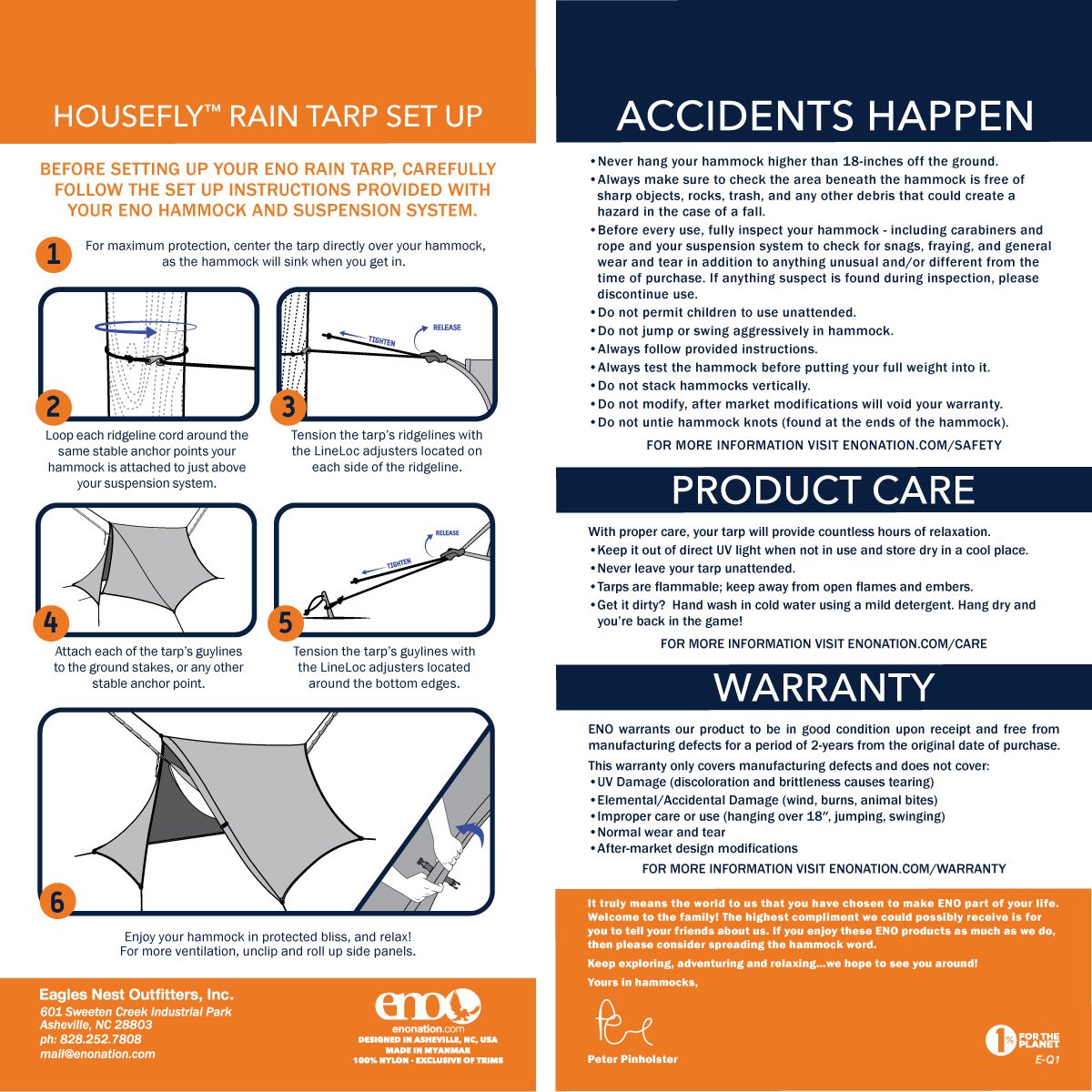 HouseFly™ Rain Tarp - ENO Nation Canada