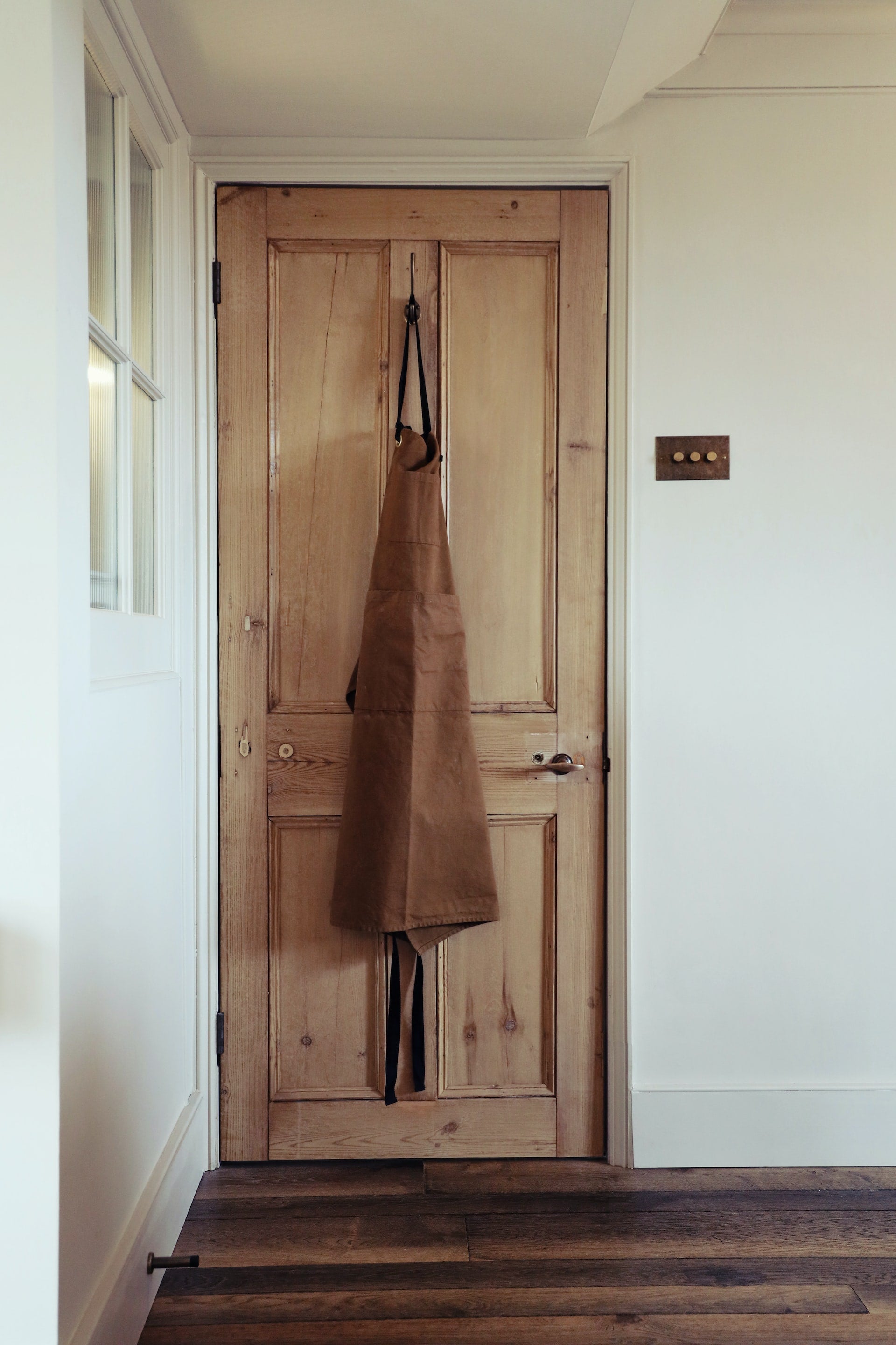 apron hanging to dry after wash