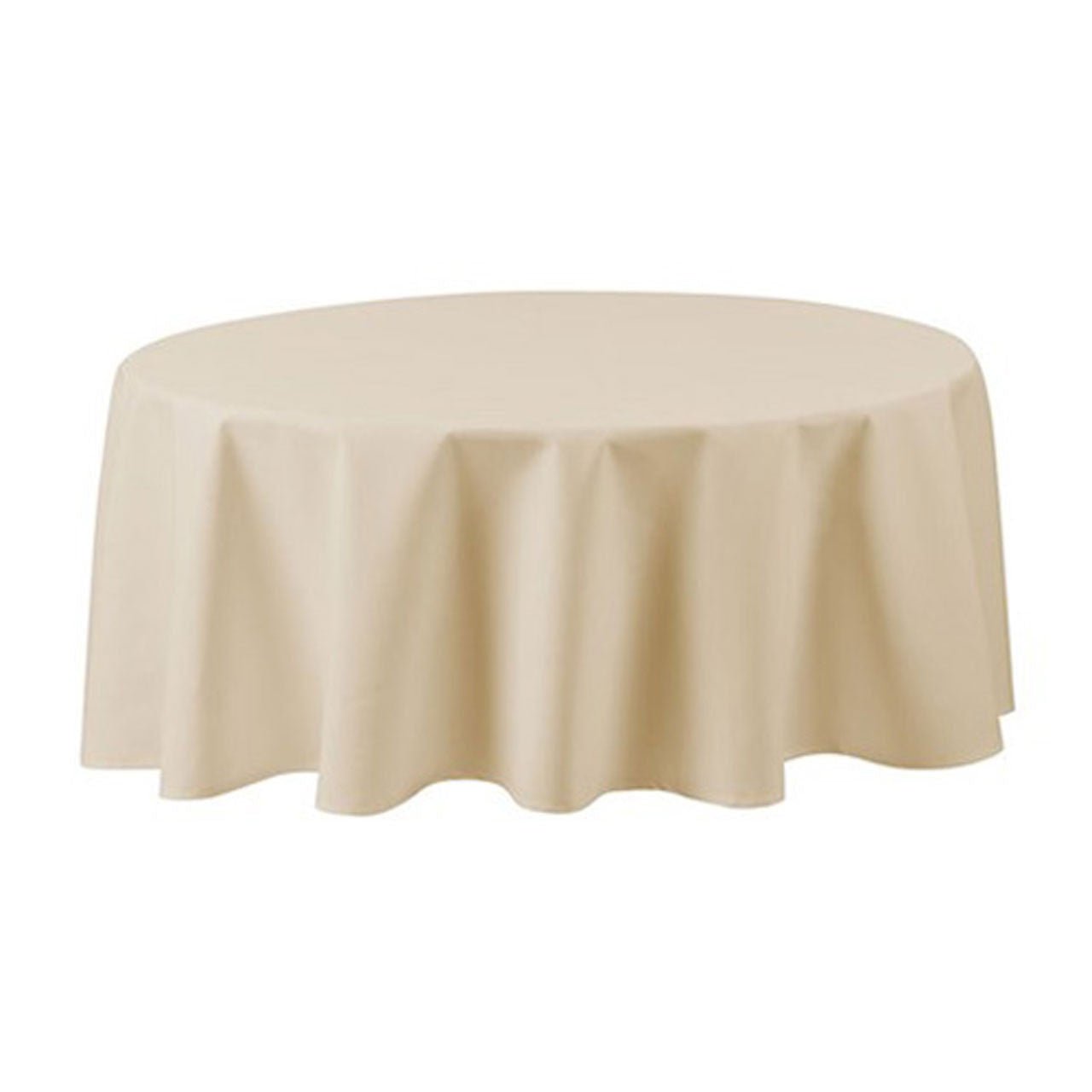 Seamless Ivory 120" Round Tablecloth - BLC Textiles - Elegant Design