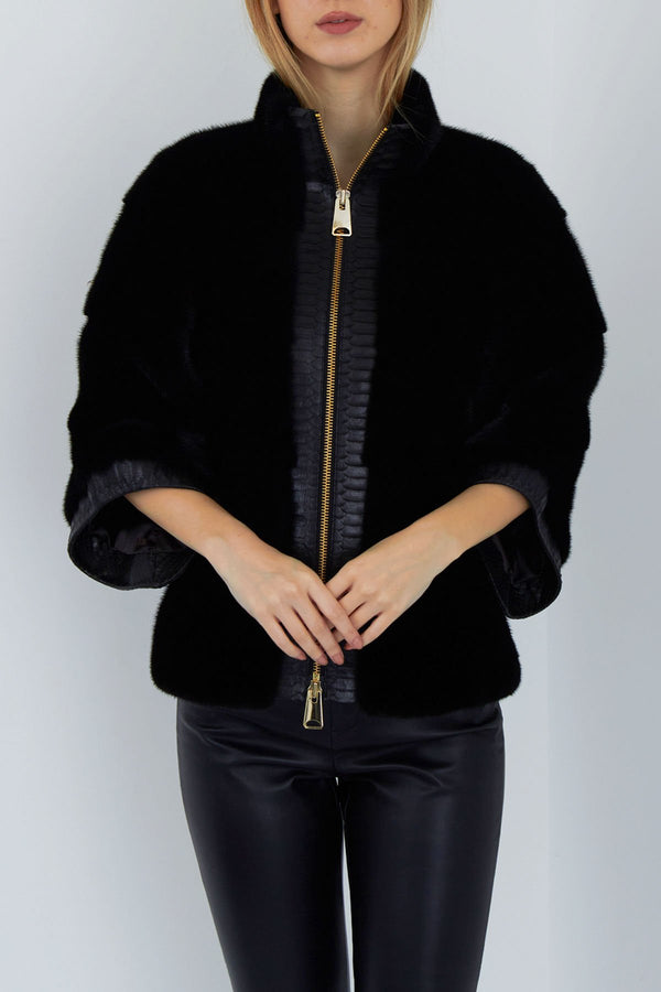 Black Mink Fur Jacket