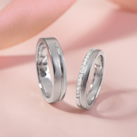 Merii sterling silver couple ring 