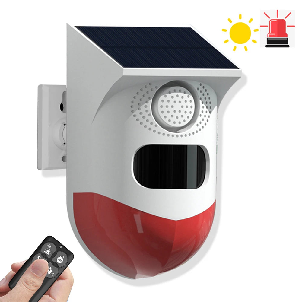 Solar Powered Motion Sensor Alarm Home Security.