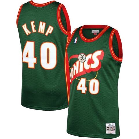 Kevin Durant Wears Sonics Shawn Kemp Jersey During Introductions