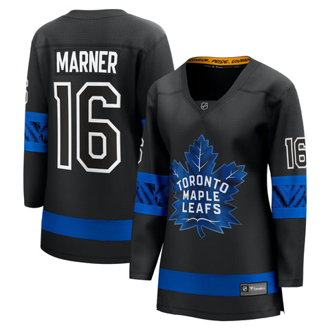 Toronto Maple Leafs Black & Pink Marner Jersey