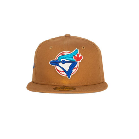 New Era Men's New Era Tan/Olive Toronto Blue Jays Cooperstown Collection  Pink Undervisor - 59FIFTY Fitted Hat