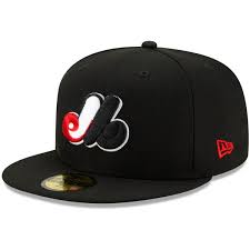 New Era Montreal Expos Black on Black MLB Baseball 59FIFTY Fitted