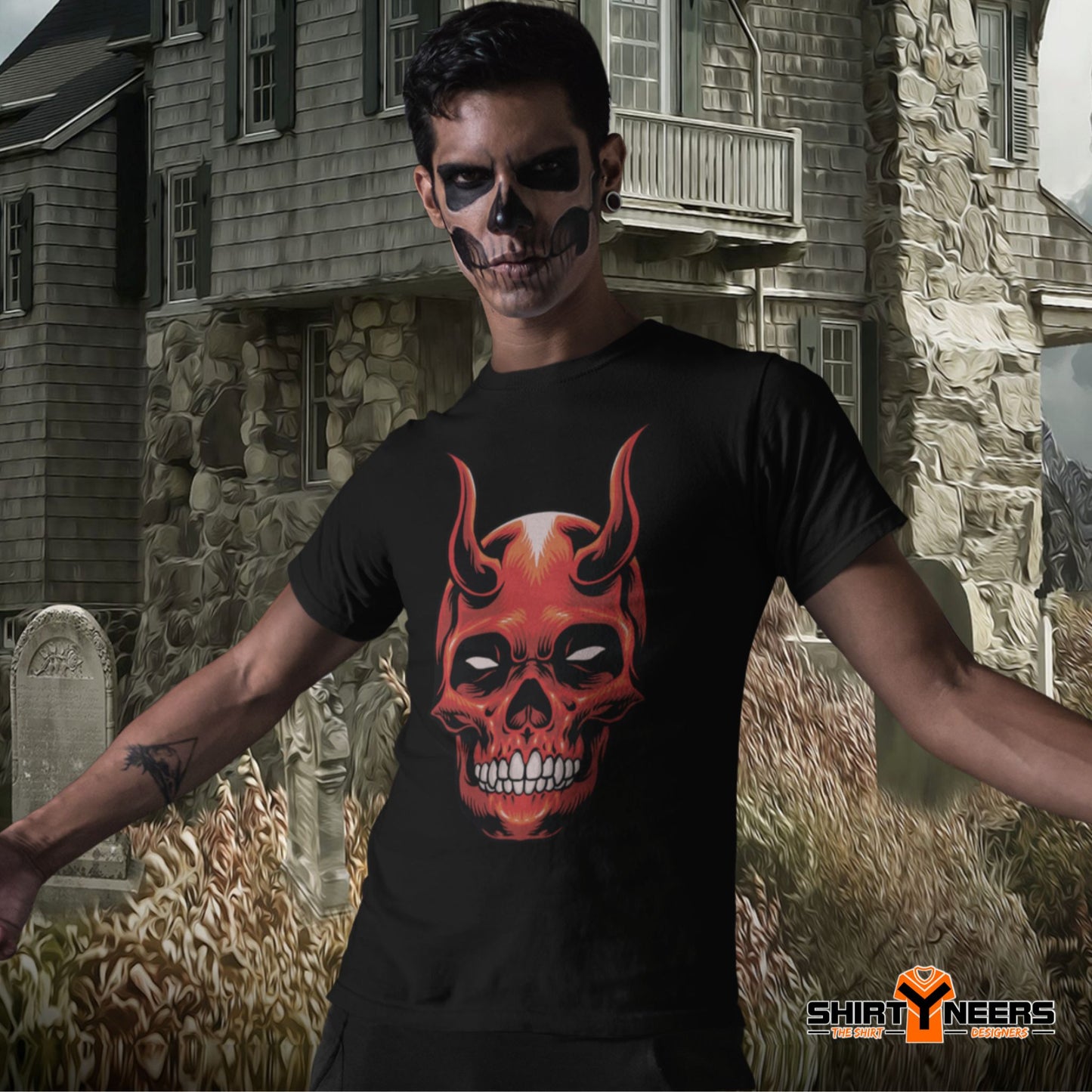 Creepy Ville - Red Devil Dämon – essentielles Premium Unisex T-Shirt