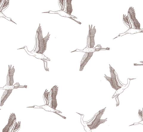 Stork fabric wall decals