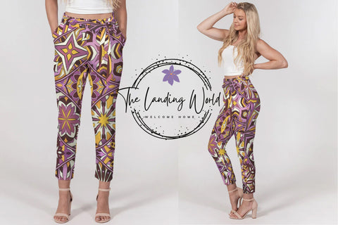 Women's & Teen Girls Tropical Print Pants