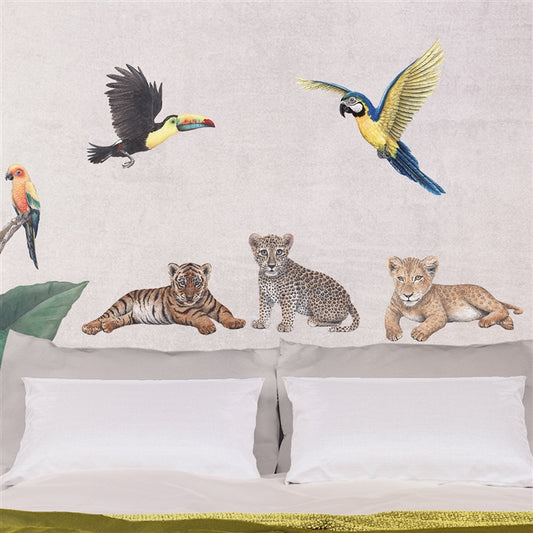 Jungle wall stickers with tigers, leopards and palms — Made of Sundays