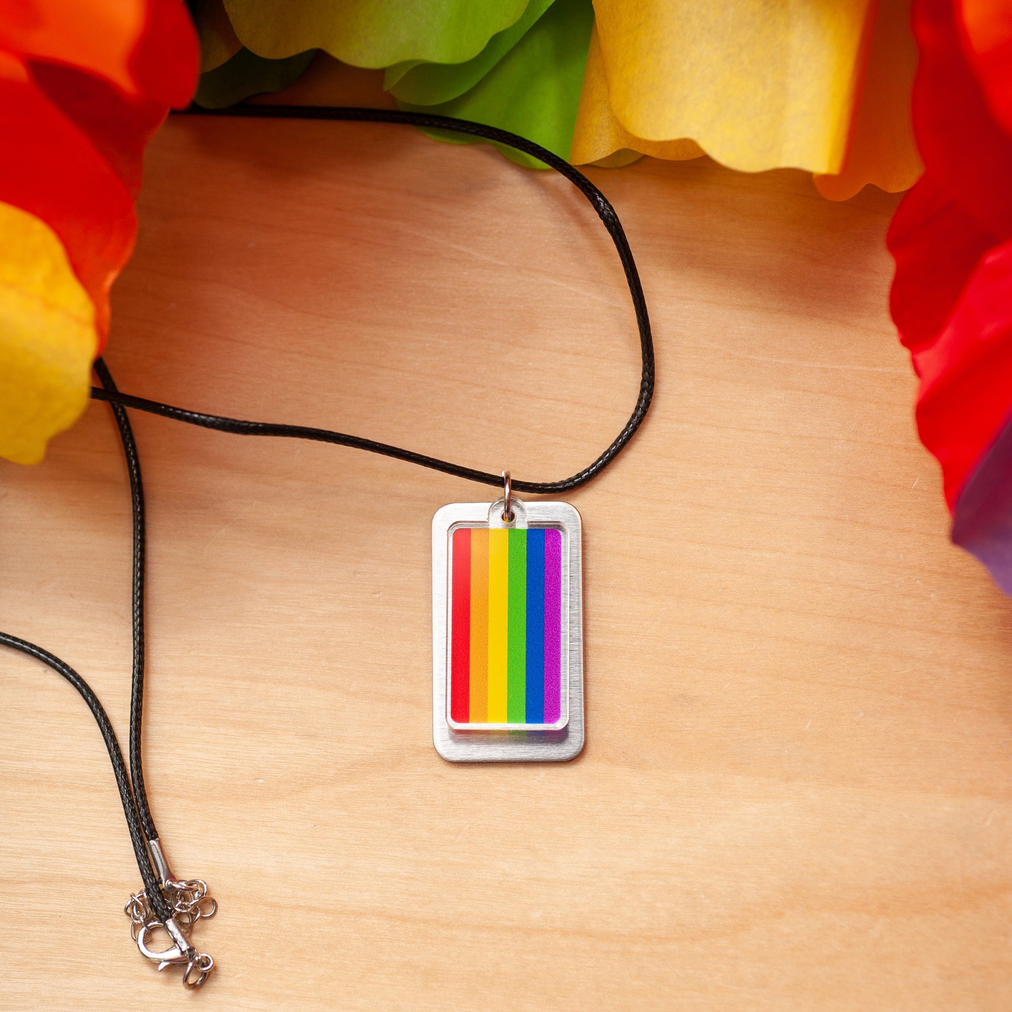 LGBTQ Ally Pride Flag Necklace, LGBTQ Ally Pride Necklace