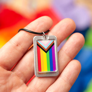 LGBTQ Ally Pride Flag Necklace, LGBTQ Ally Pride Necklace