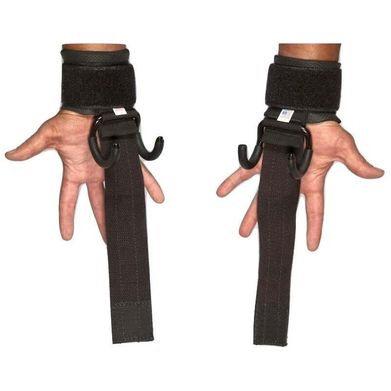 Weight Lifting Hooks Heavy Duty Metal Support Lifting Wrist Straps