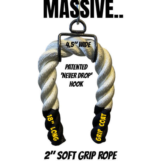 MASSIVE BULL TAIL Two inch Triceps Cable Machine Rope