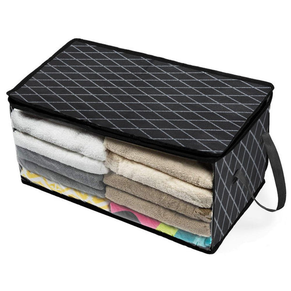 ❉New Year - 50% Off」Folding Dustproof Clothing Storage Bag (52*37*52 cm) -  Black / 1 Pcs in 2023