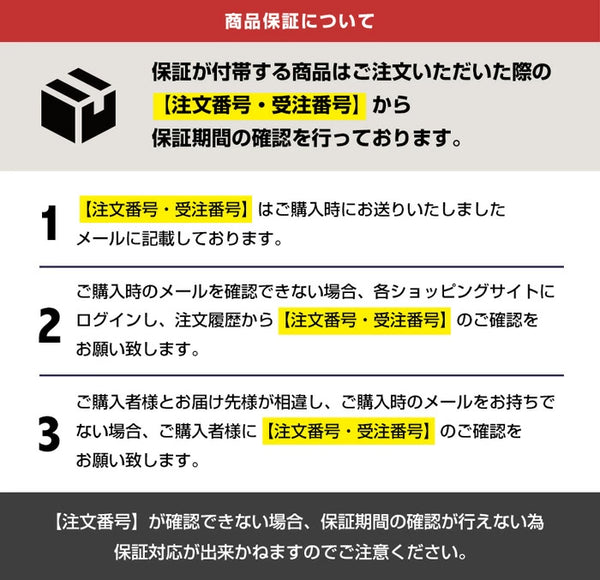 製品保証について