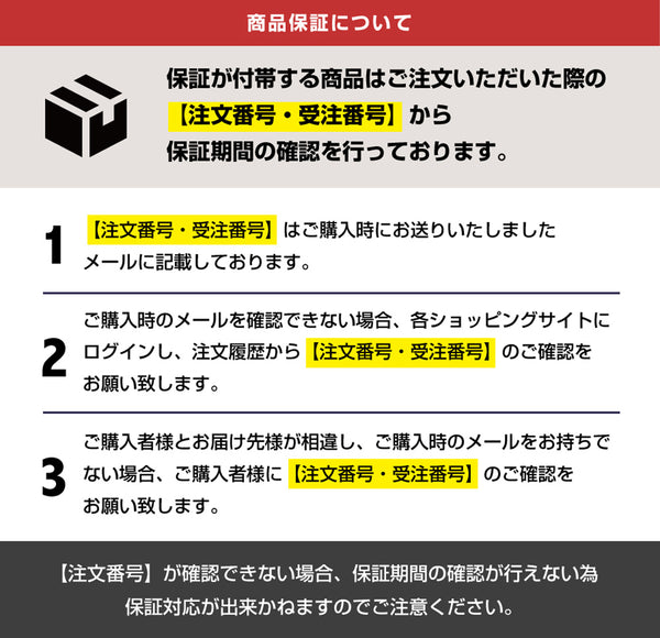 製品保証について