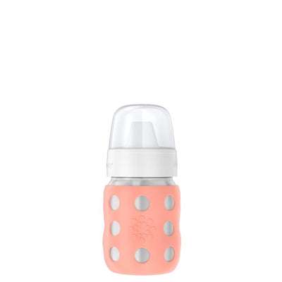 Lifefactory 8oz Stainless Steel Baby Bottle Desert Rose