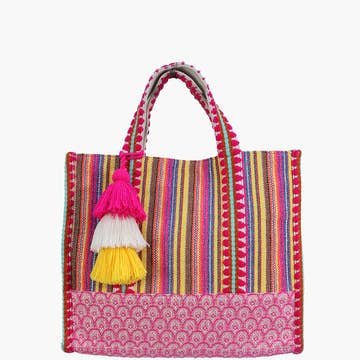 The Esmeralda Jen and Co. Striped Tote