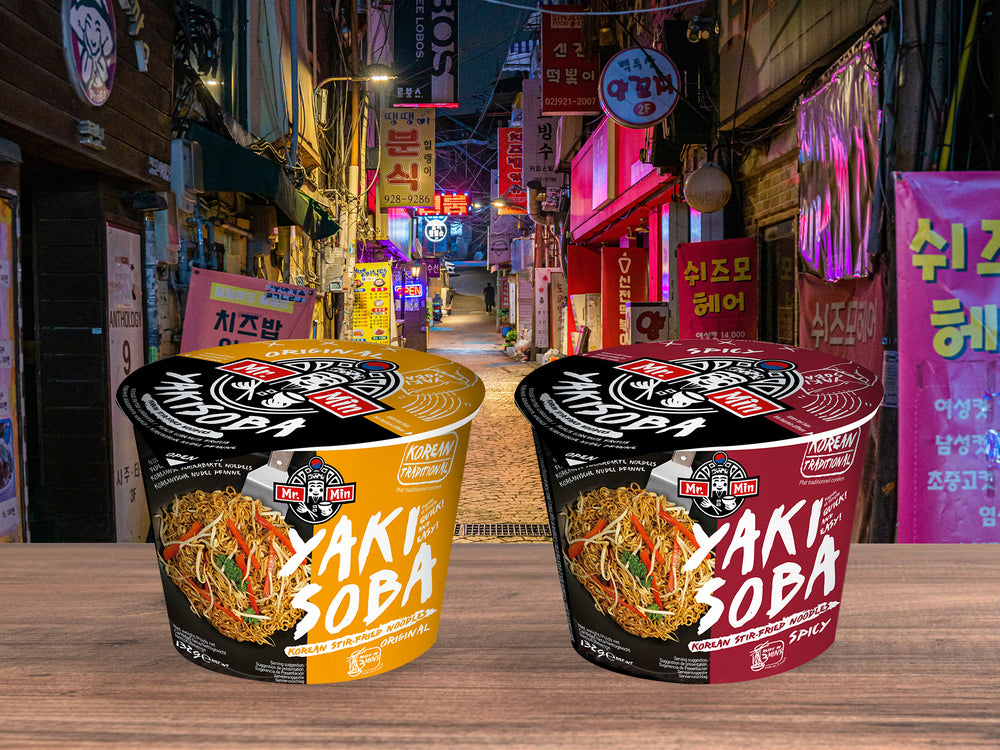 Promo LES 3 POTS Original Korean Ramen Cup saveur bœuf MR.MIN chez Cora