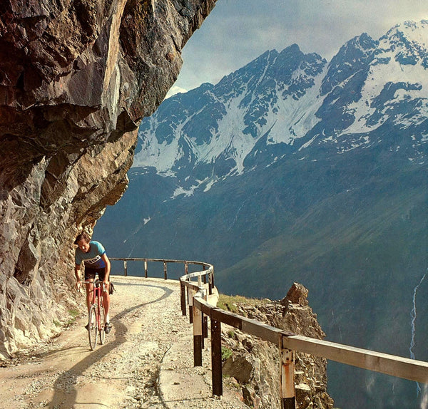 Gravel before disks, Jobst on the Gavia, 1978