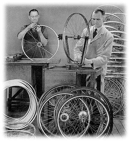 In 1960, 2/3 of the man-hours to make a Raleigh were spent building the wheels.