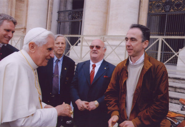 Pope Benedict on the left, Antonio Cermenati on the right