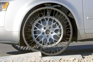 Michelin's Tweel, a flexible wheel concept that's suited, well, to battlefields.