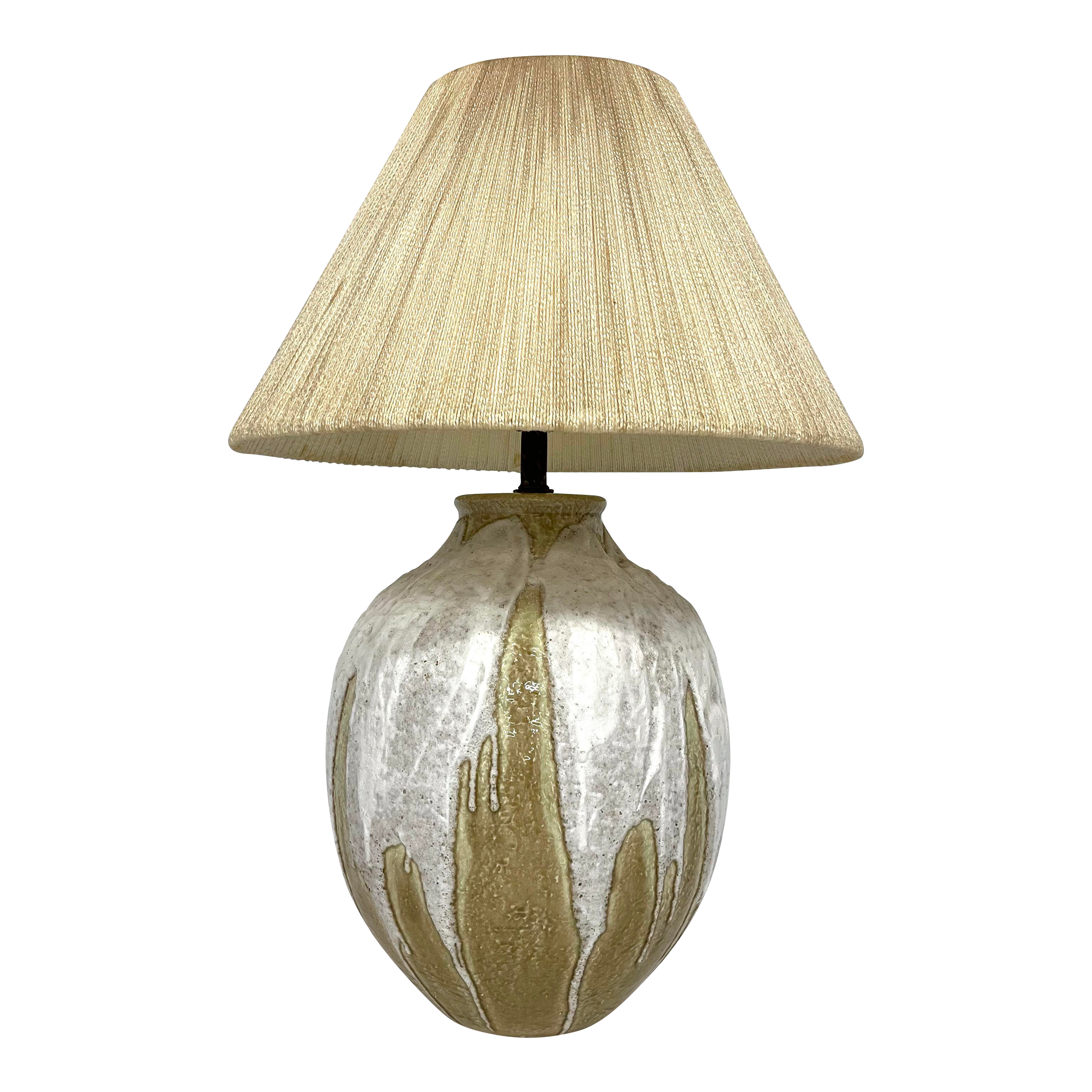 70s Era Drip Glaze Table Lamp