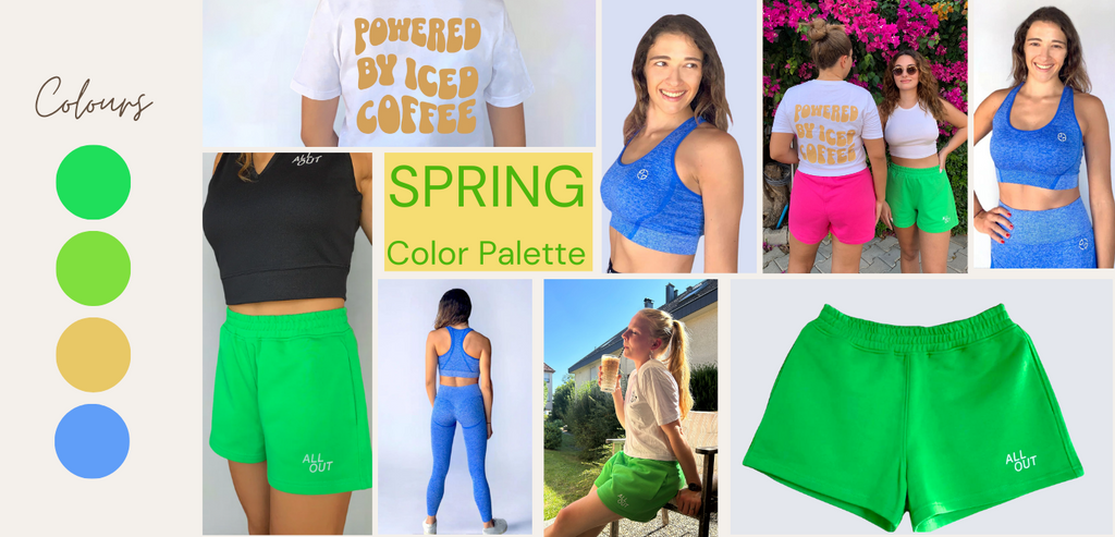 spring season color palette activewear colors to wear for people with spring undertone