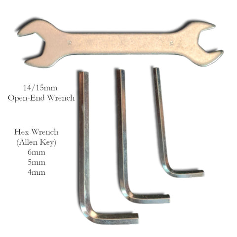 bicycle wrench set 15mm 14mm 6mm 5mm 4mm