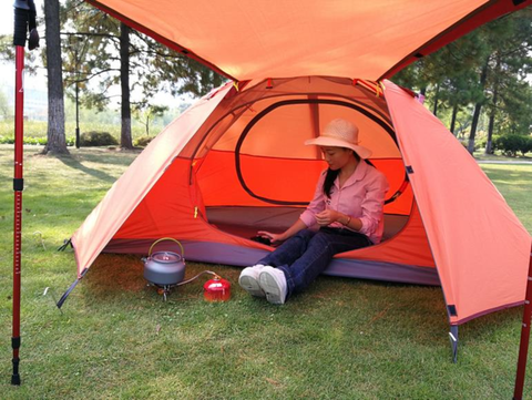 dome tent orange