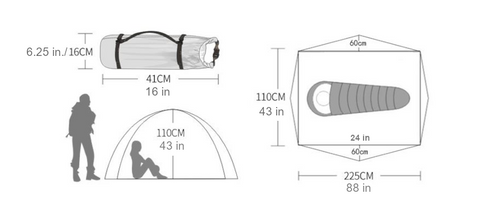 dome tent orange