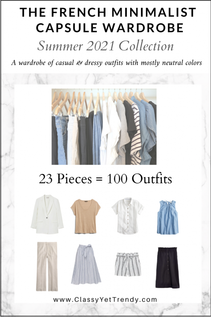 French Minimalist Capsule Wardrobe Summer 2021 Collection - LIFE