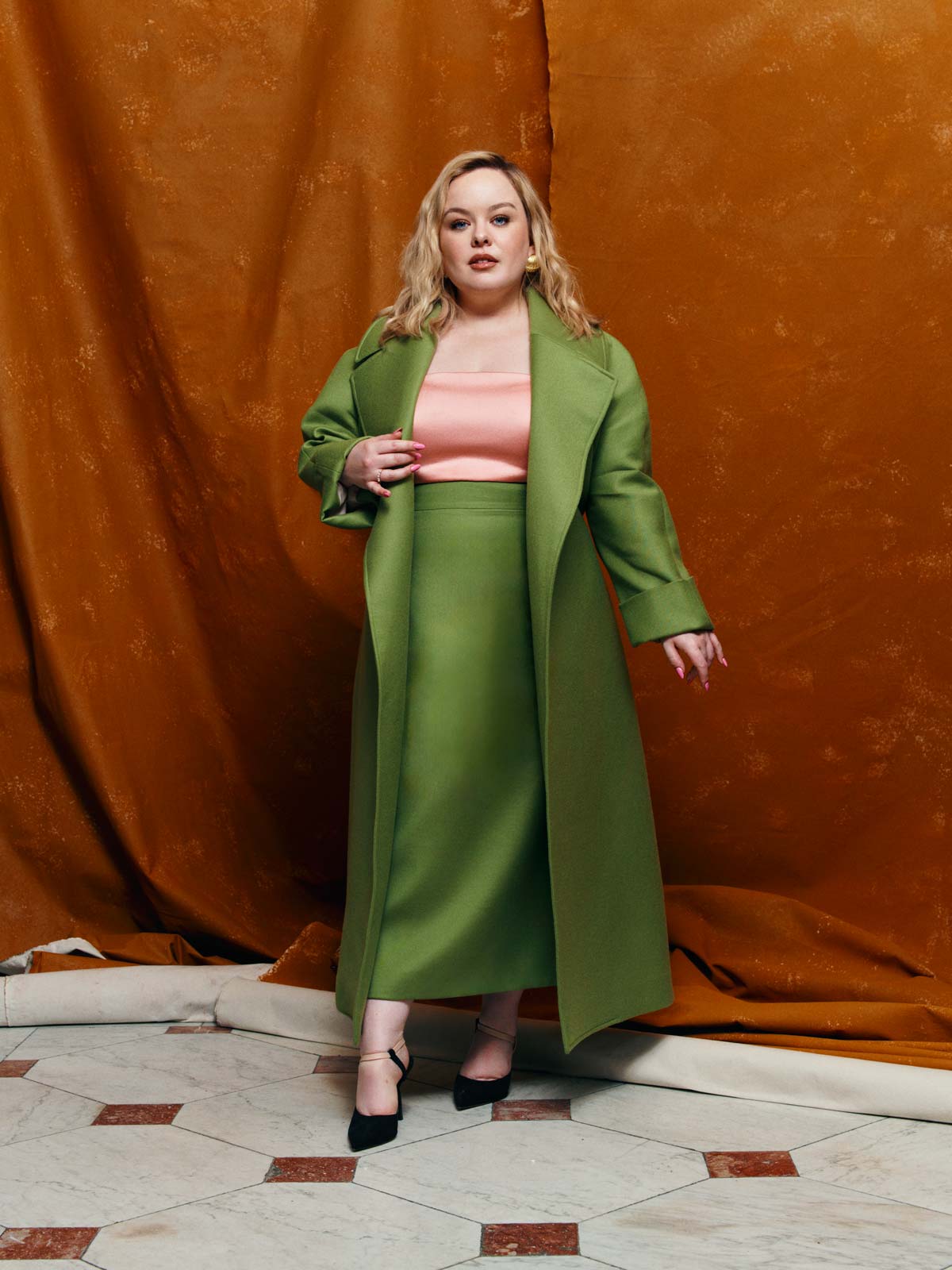 Nicola Coughlan attends Emilia Wickstead Spring Summer 2024 runway show at London Fashion Week