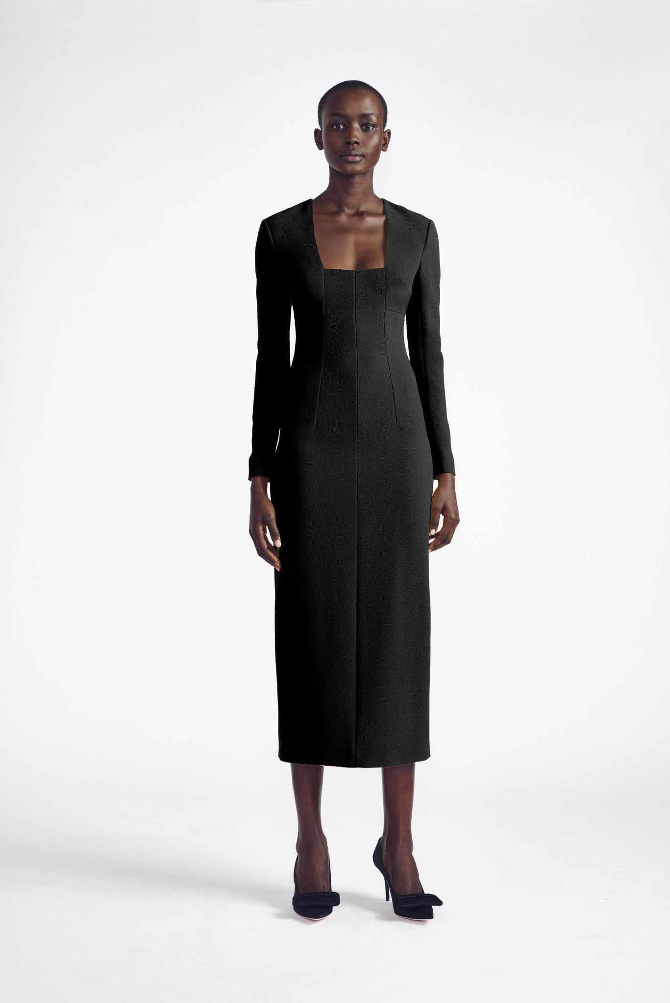 Josepha Dress | Black Long Sleeve Pencil Dress | Emilia Wickstead