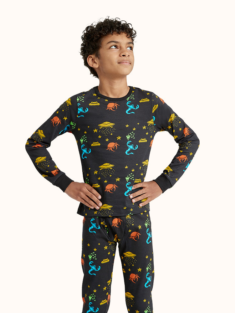 Boys Long Sleeve Birthday Dino Snug Fit Cotton 2-Piece Pajamas - Gymmies