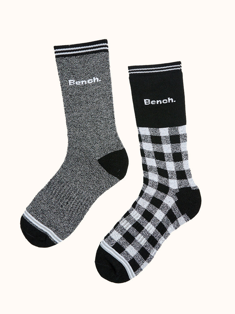 Mens Fair Aisle Thermal Socks - 2 Pack - HMBN014 - Bench