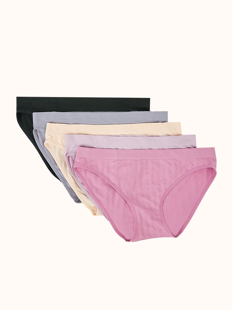 7 Pack Women'S Seamless Underwear-No Show Bikini Panties -Sexy V