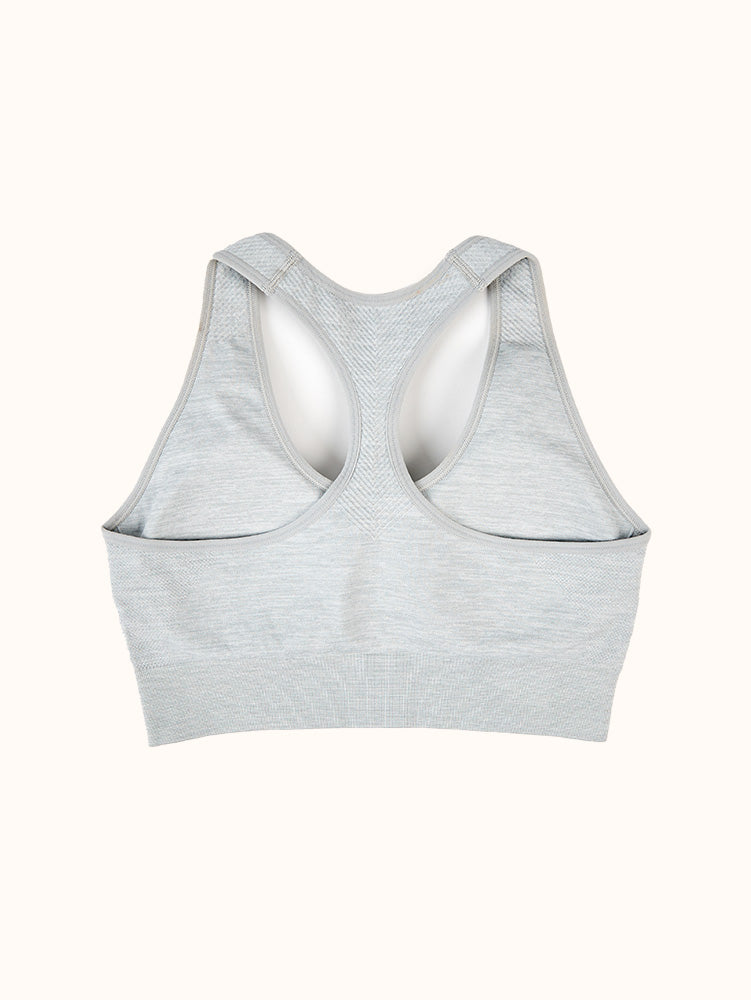 Valkyrie Seamless Sports Bra - Light Grey 2 - Engineered Life