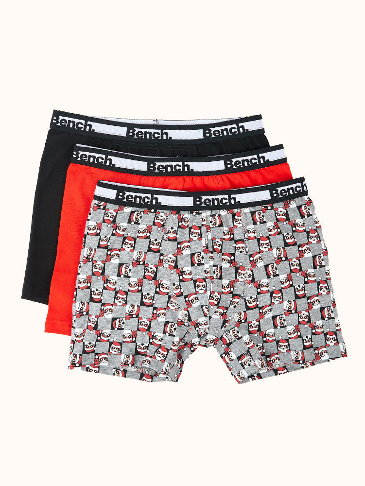 Mens Boxer Shorts (3 Pack) Underwear Stretch Trunks Bench Cotton Brief