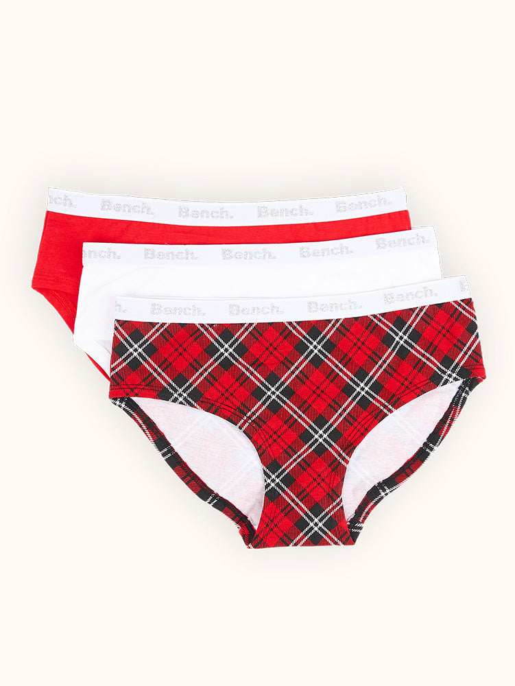 Girls' Bench Glitter Heart Bikini Underwear (3 Pack)