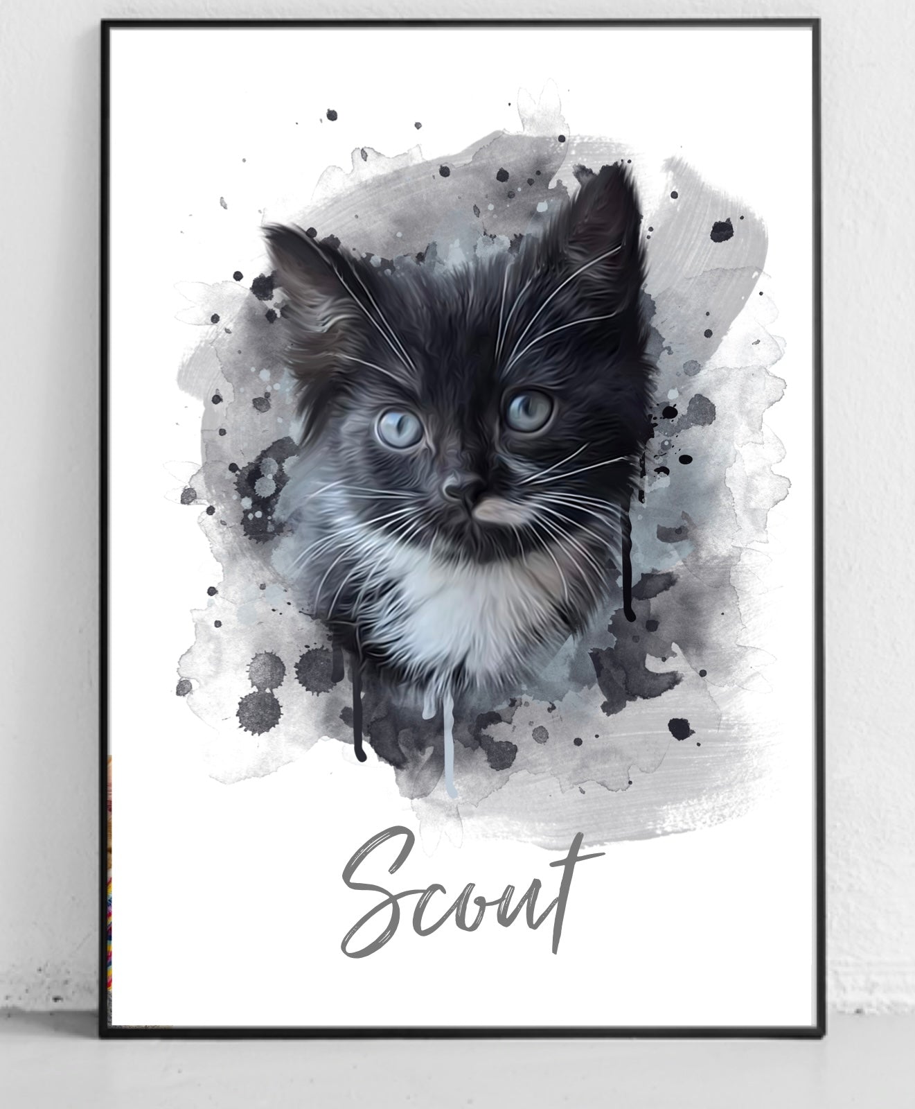 Image of Cute Paint Splat Any Pet Print Gift