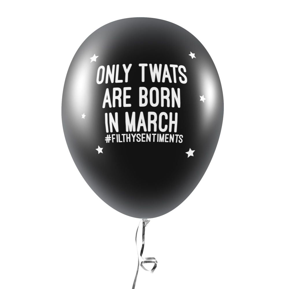 Image of Born In March Balloons (Pack Of 5)