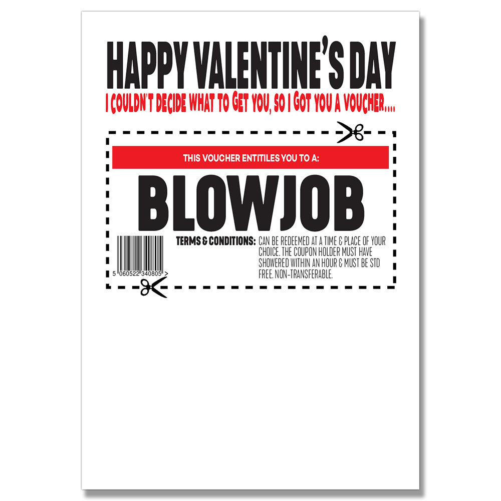 Image of Valentine'S Day Blowjob Voucher Card