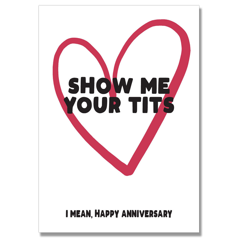 Show Me Your Tits Anniversary Card 9131