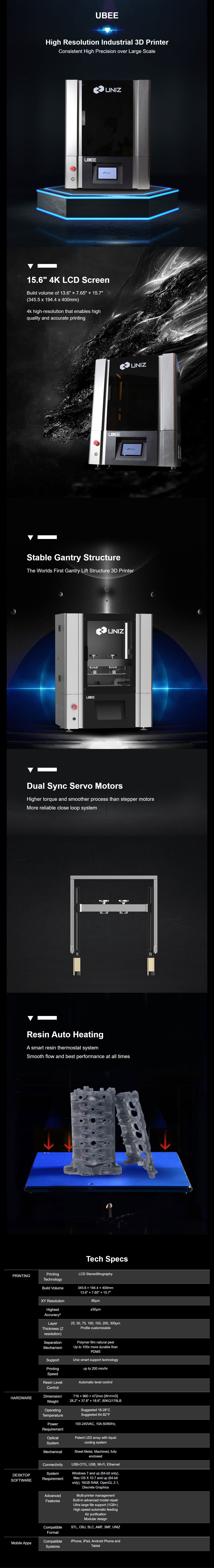UNIZ UBEE 3D PRINTER
