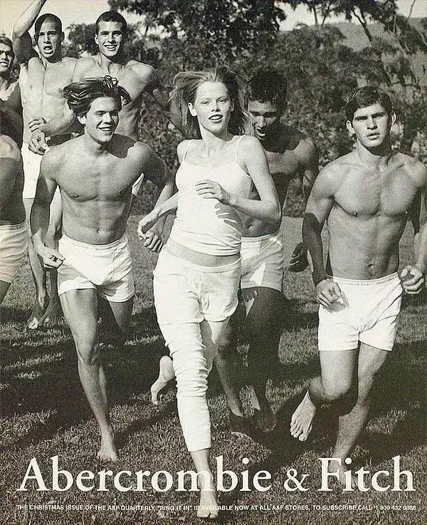 Abercrombie & Fitch fashion ad.